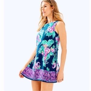 Lilly Pulitzer Donna Inky Navy Peanut Gallery Romper 14